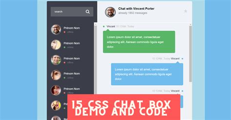 chat html5|12 CSS Chats